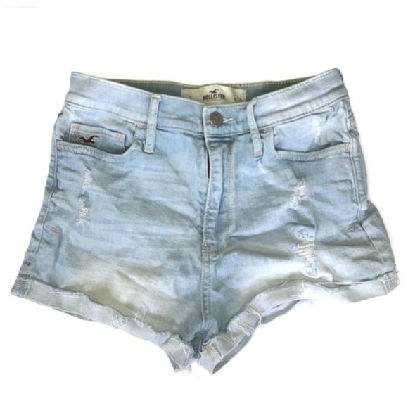 Hollister Pants - Hollister Light Wash Distressed Denim Shorts Size 3/26